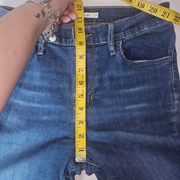 Levi’s 720 High Rise Super Skinny Women’s Jeans Size 29 Blue Stretch Denim Y2K - Picture 10 of 12